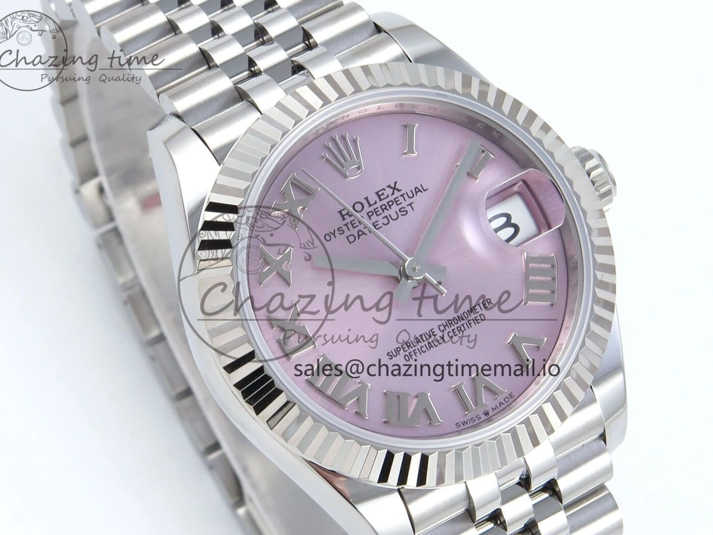 MiroTime 0216 Upgraded DateJust 31 278274 ARF 1:1 Best Edition 904L Steel Pink Roman Dial on SS Jubilee Bracelet ETA 532